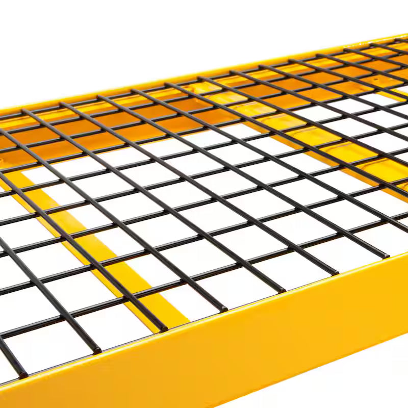 Yellow 3-Tier Wire Steel Shelving Unit E19123