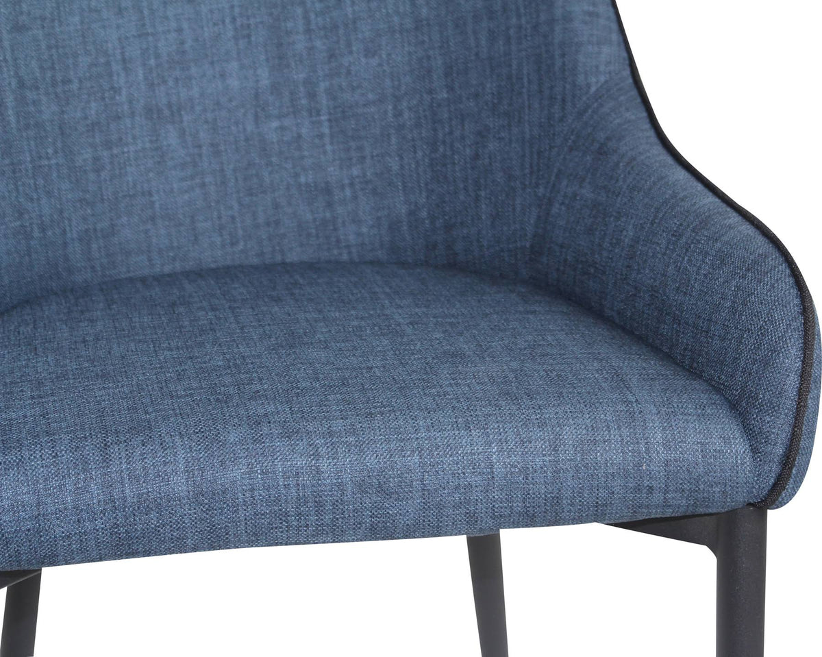 Dark Blue Dining Chair Set of 2 D958