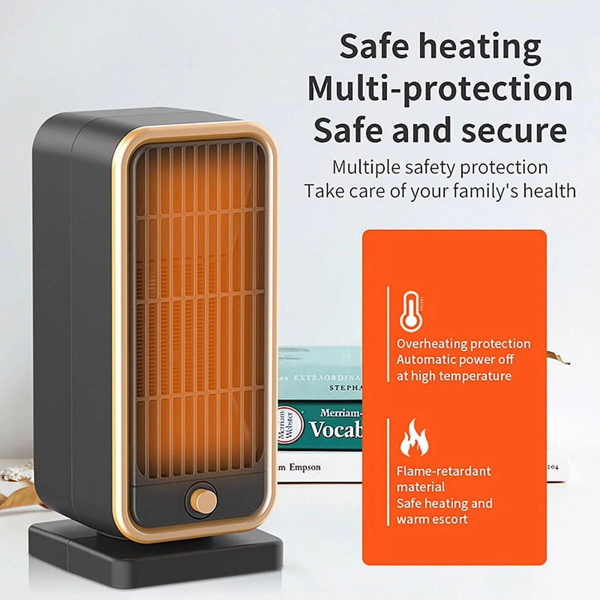 500W Ceramic Electric Heater with Overheat Protection D5111
