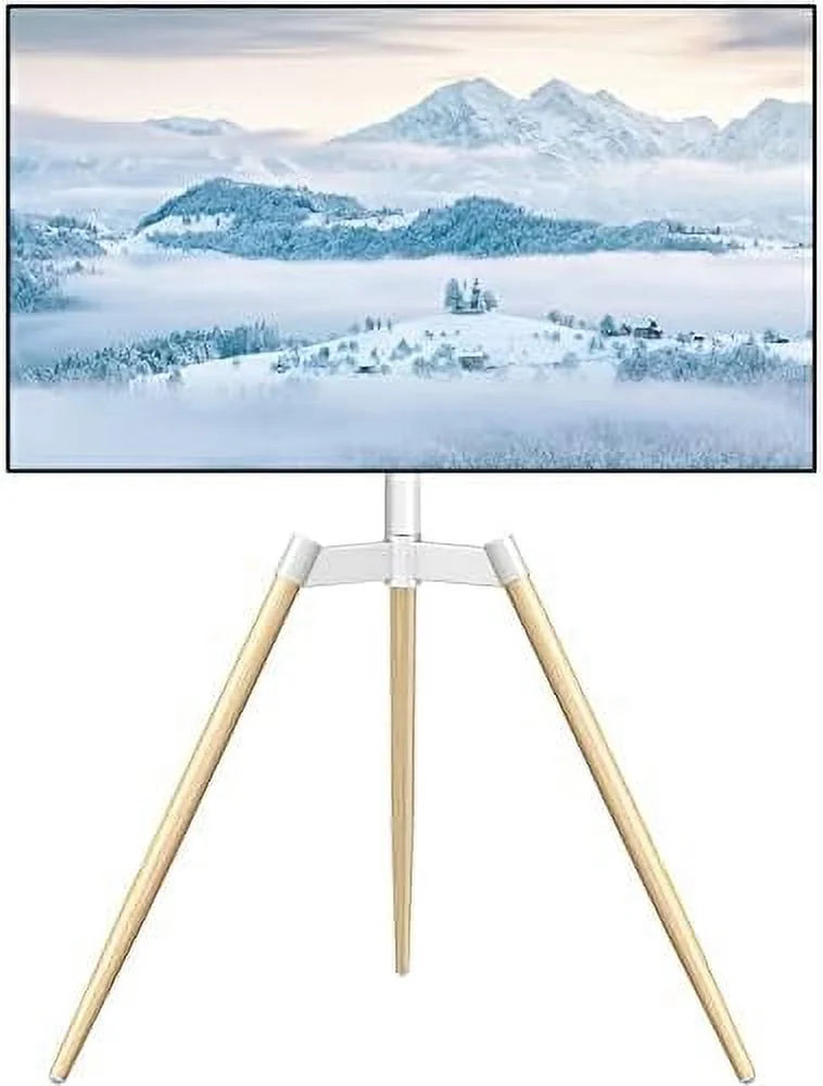 Tripod Easel TV Stand for 37–65 Inch LED LCD Curved Screen TVs up to 77 lbs Height Adjustable with Cable Management and 180° Swivel A712