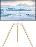 Tripod Easel TV Stand for 37–65 Inch LED LCD Curved Screen TVs up to 77 lbs Height Adjustable with Cable Management and 180° Swivel A712