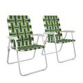 2-Pack Blue and Green Folding Lawn Chairs B174400