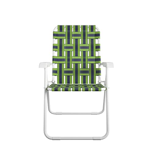 2-Pack Blue and Green Folding Lawn Chairs B174400