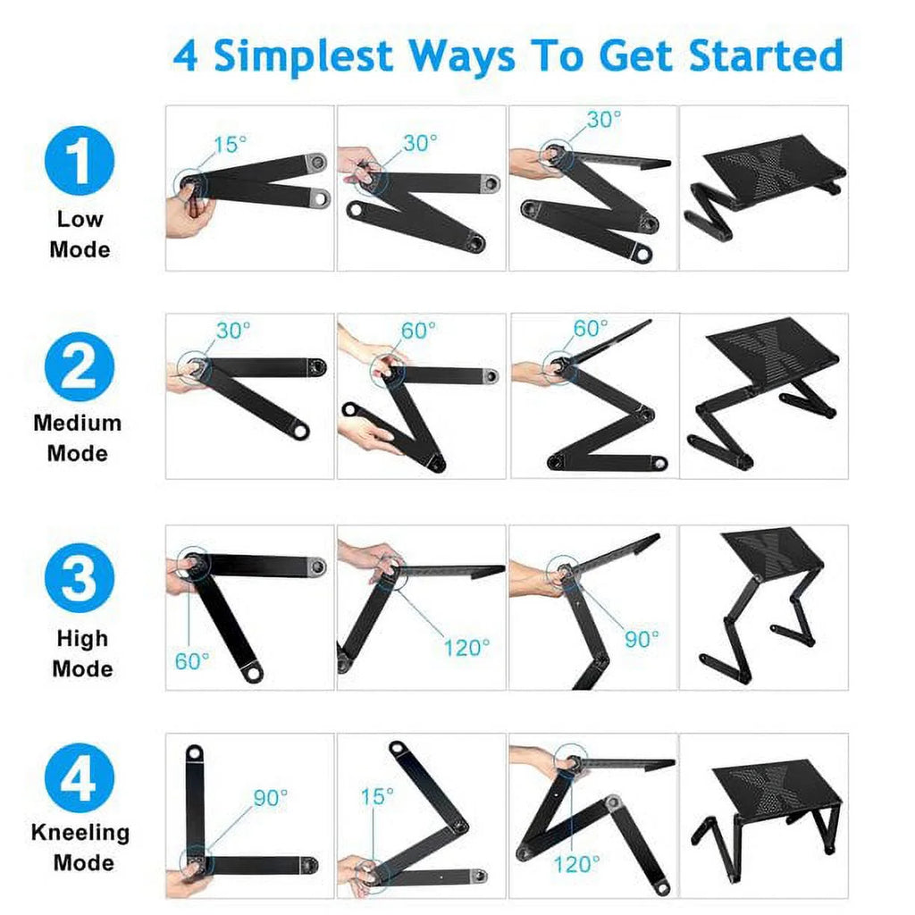 Adjustable Foldable Laptop Desk Bed Table L42327