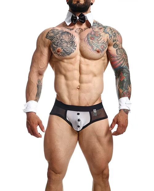 Black/White Sm Bow Tie Brief T360