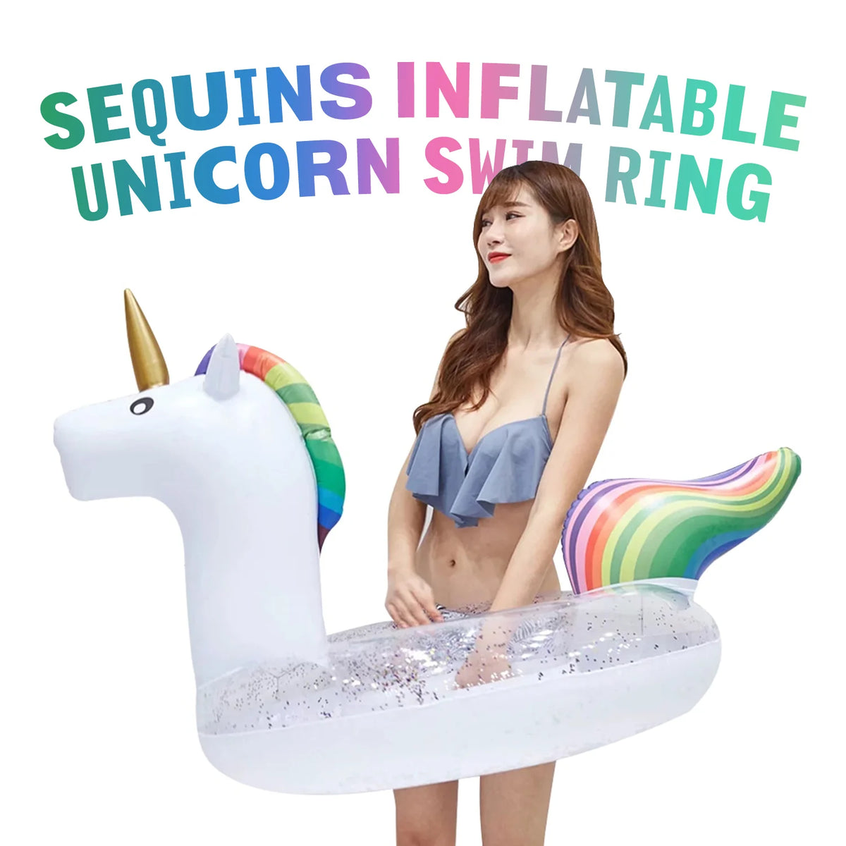 Inflatable Sea Horse Swimming Ring 48 inc N1921