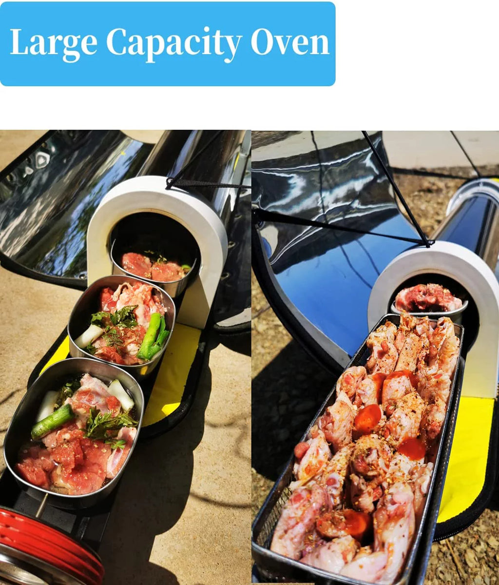 4.5L Large Capacity Solar Cooker Outdoor Oven with Thermometer Z1544