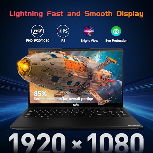 15.6 IPS FHD Laptop, 16GB RAM 1TB SSD Intel Pentium Quad Core N100, Backlit Keyboard Fingerprint R3599