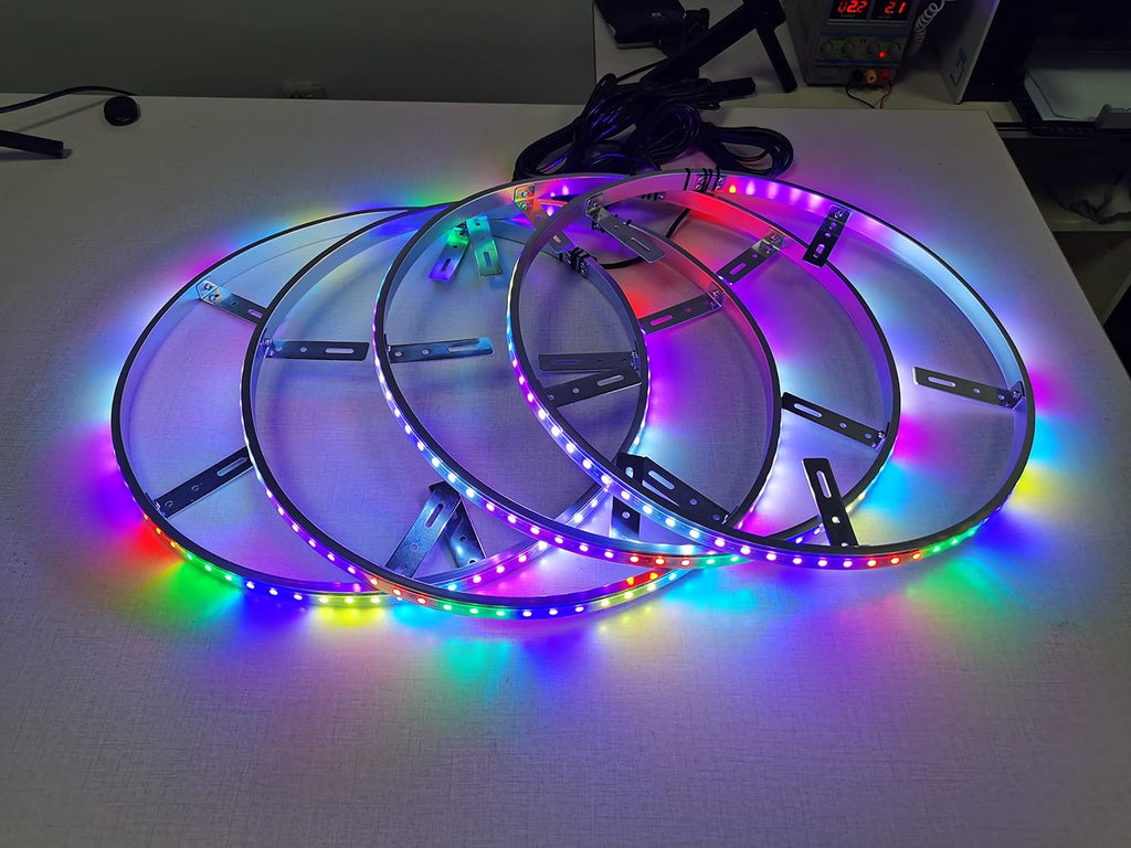 4PCS 15.5” Waterproof LED Wheel Light Kit with App Control H35222