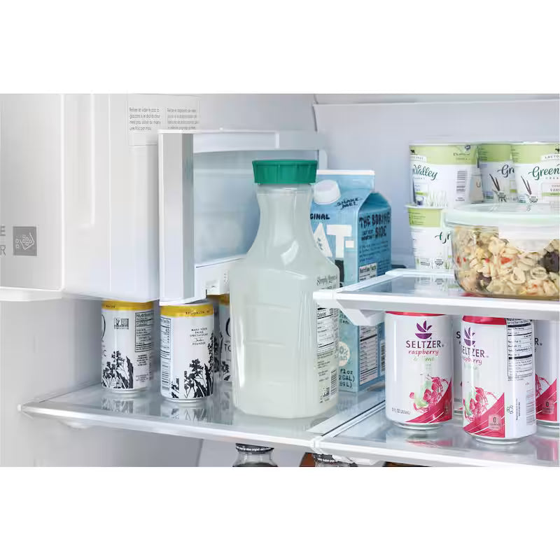 36 in. Wide 21.5 cu. ft. Counter-Depth 4-Door Stainless Steel Refrigerator Q418860