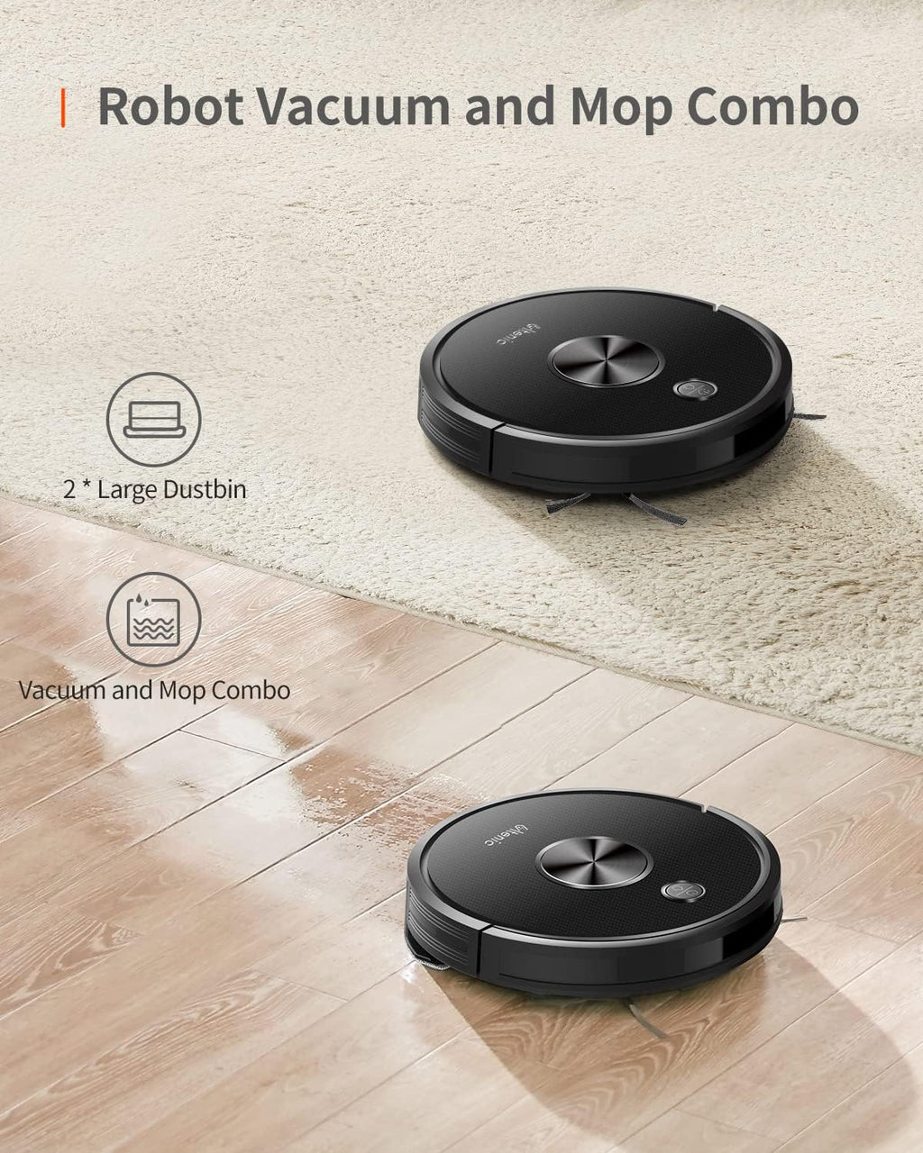 Robot Vacuum and Mop Combo, 3000Pa Suction Q546