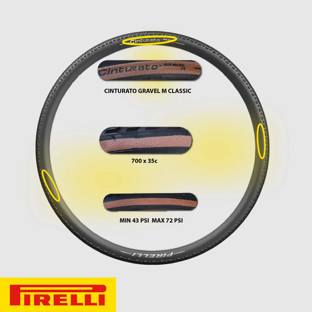 Gravel Bicycle Tire with SmarTUBE Presta 60mm I845