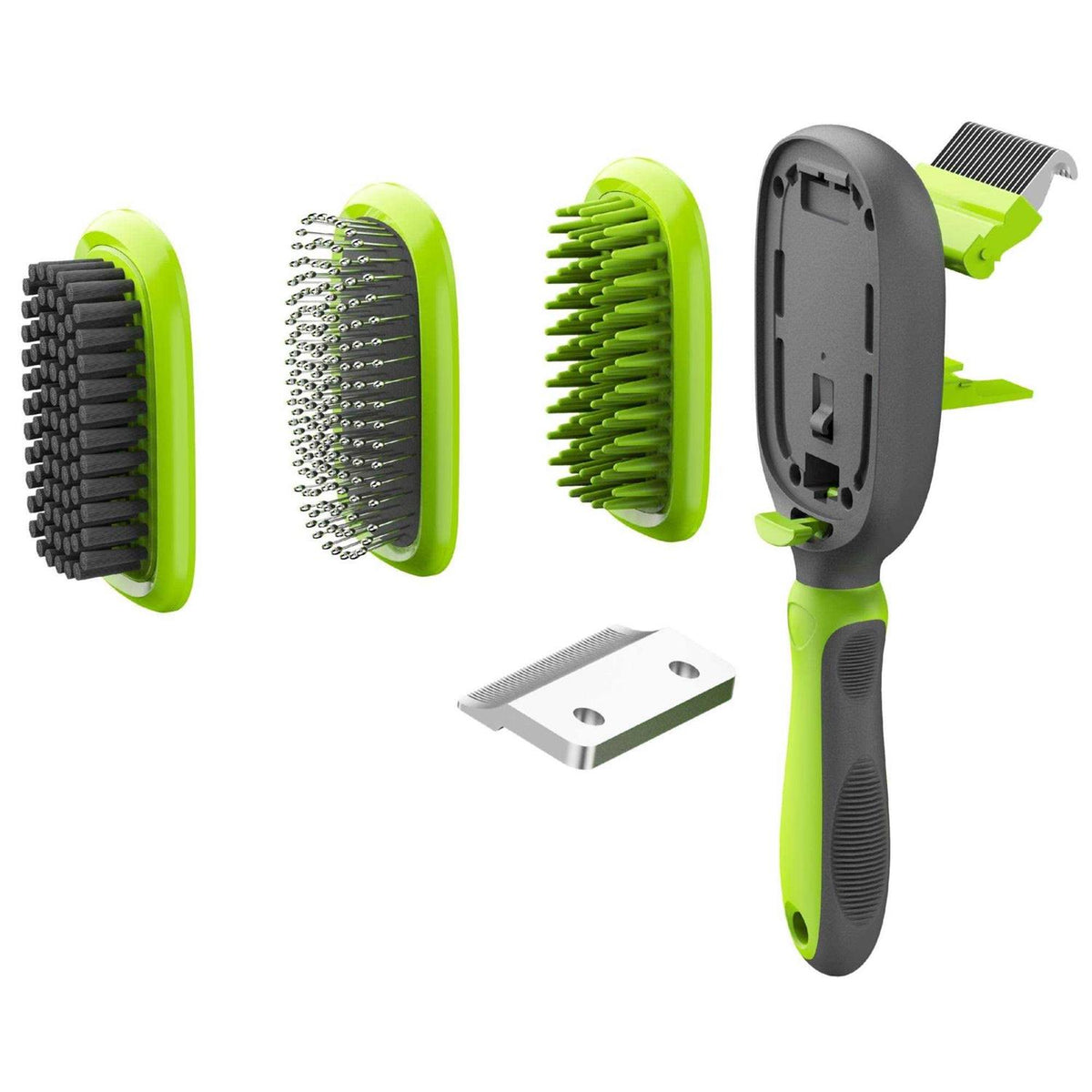 5-in-1 Interchangeable Dematting and Deshedding Bristle Pin and Massage Pet Comb G712