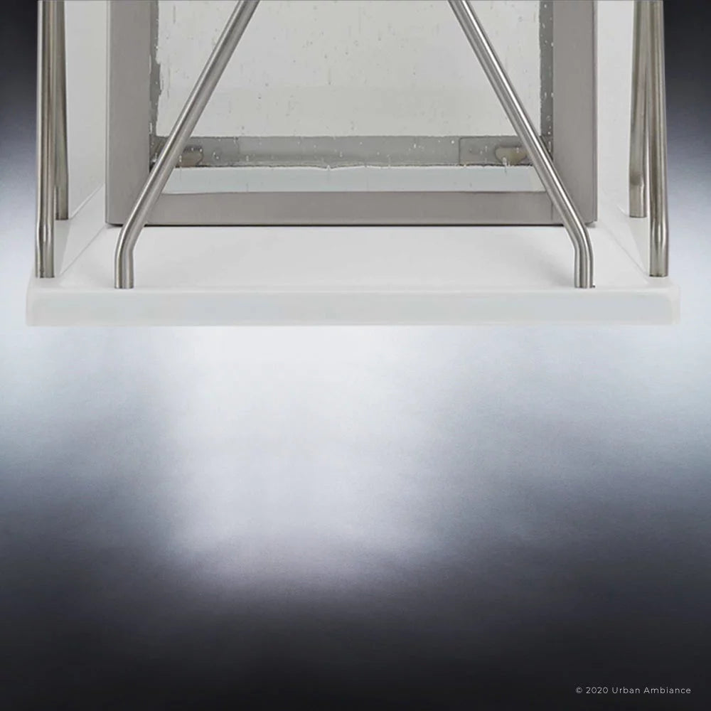 16''H Stainless Steel Outdoor Wall Sconce with Shatterproof Glass O973
