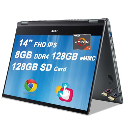 14" FHD IPS Multi-Touch 2-in-1 Laptop with AMD Ryzen 5 3500C, 8GB DDR4, 128GB eMMC T37815