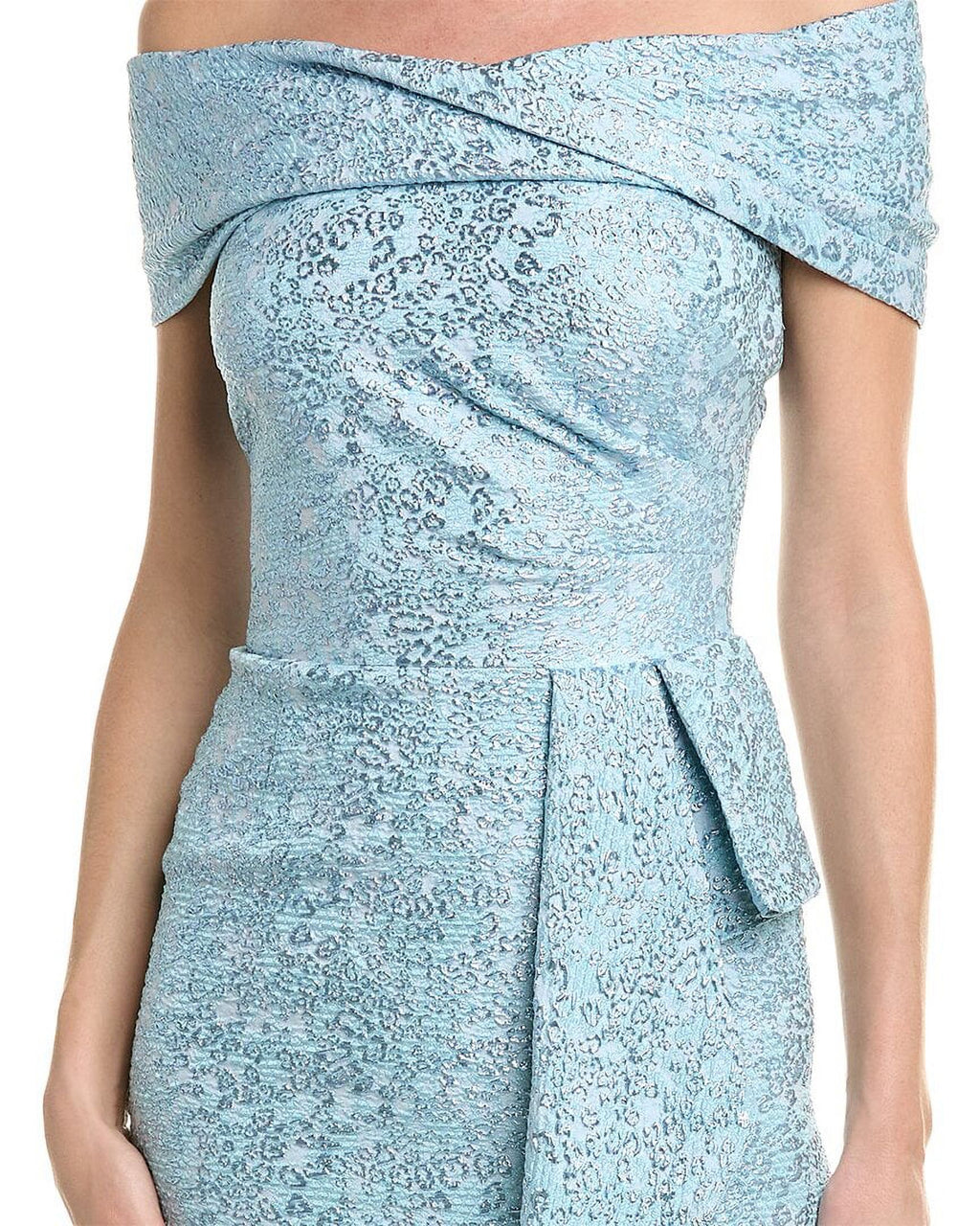 Metallic Jacquard Gown, Blue X764