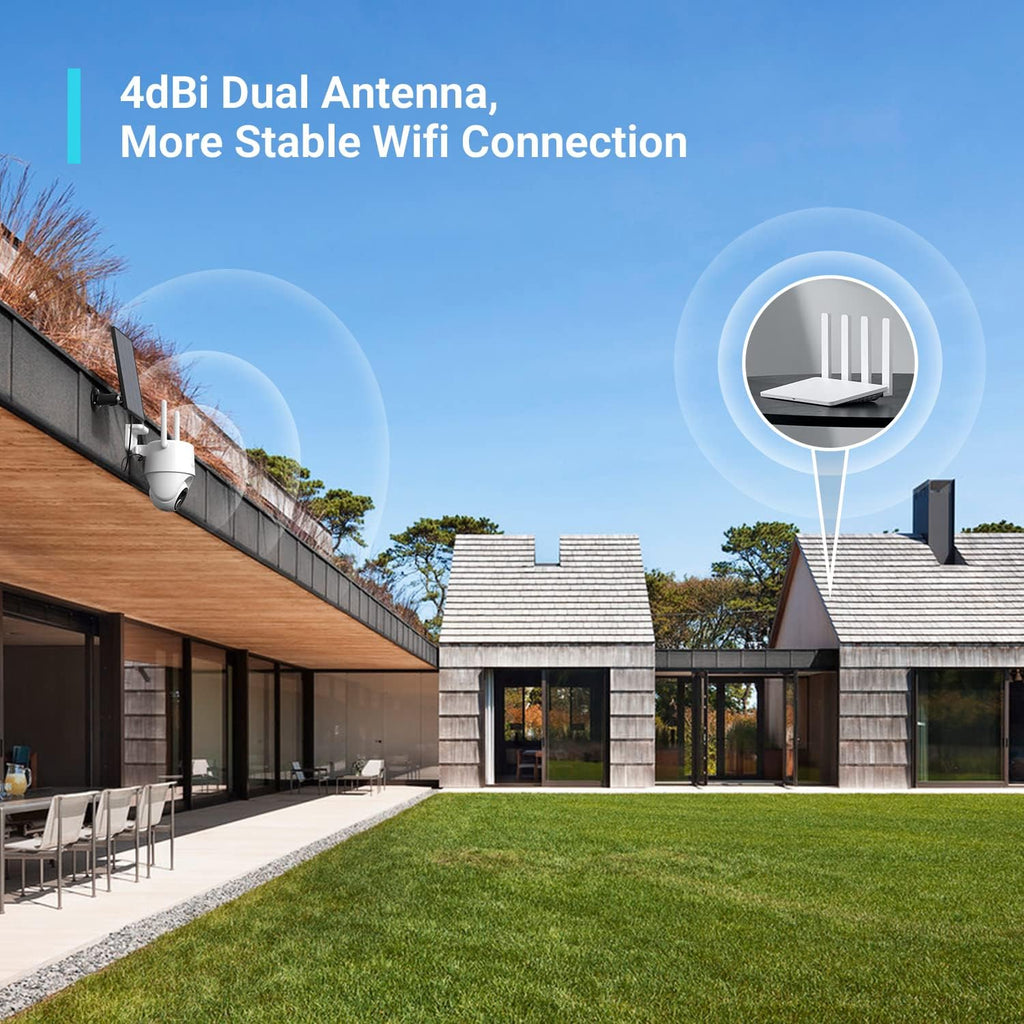 Wireless Outdoor Security Camera with 360° PTZ A267