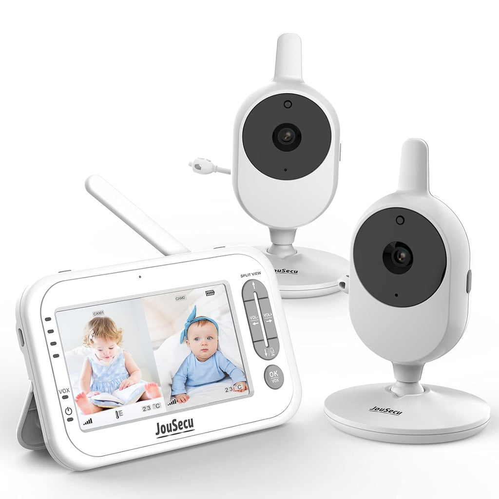 Baby Monitor with 2 Camera and Audio 4.3 Inches LCD Split Screen C2710