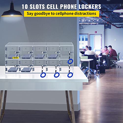 20 Slots Acrylic Wall-Mounted Cabinet with Door Locks and Keys U82090