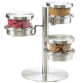 Stainless Steel Three 16 oz. Jar Display S1052