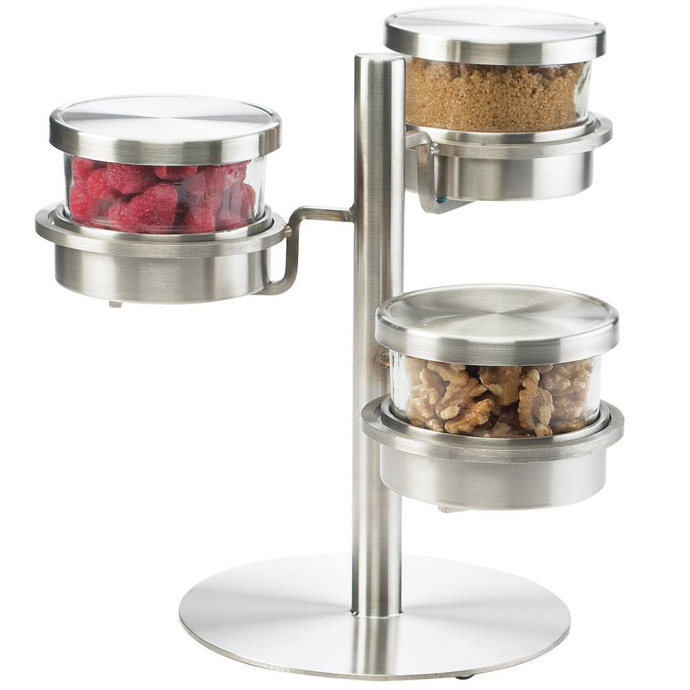 Stainless Steel Three 16 oz. Jar Display S1052