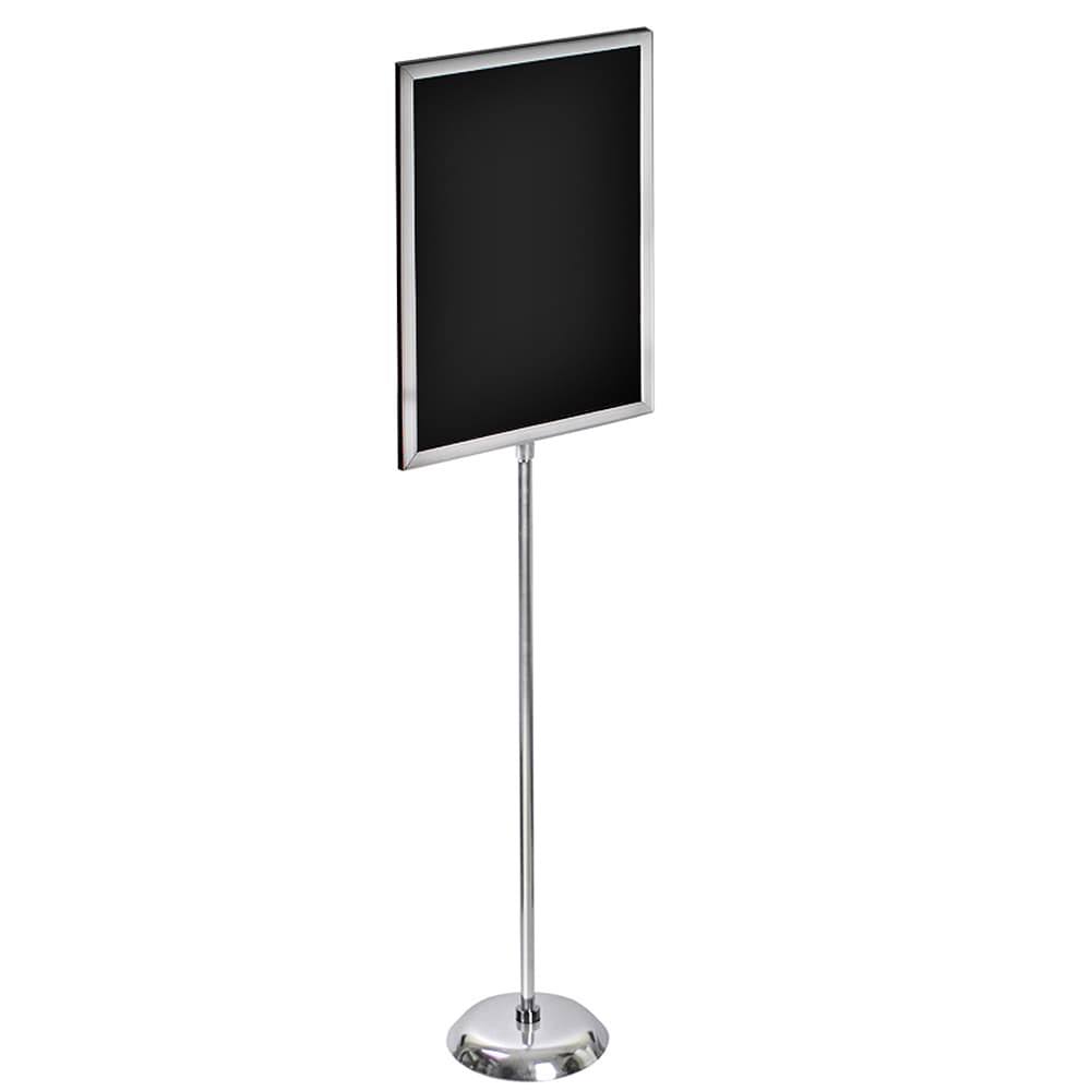 2 Sided Slide in Frame Sign Holder with Metal Pedestal Stand 24in. x 18in. Silver V887042