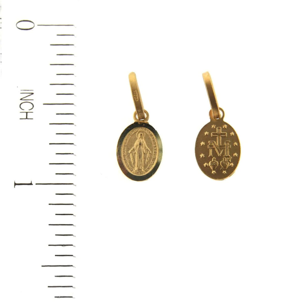 18k Solid Gold Miraculous Medal Q387