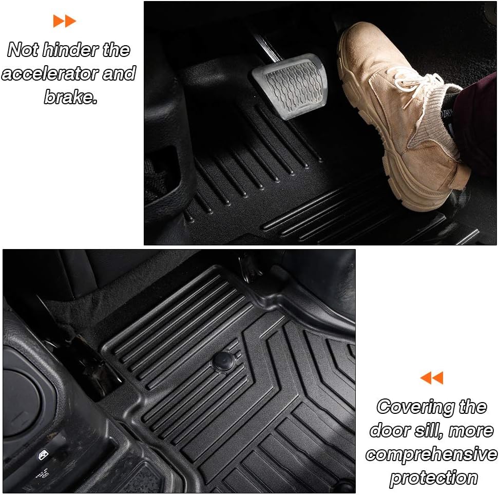 Black TPE Front & Rear Floor Mats B144