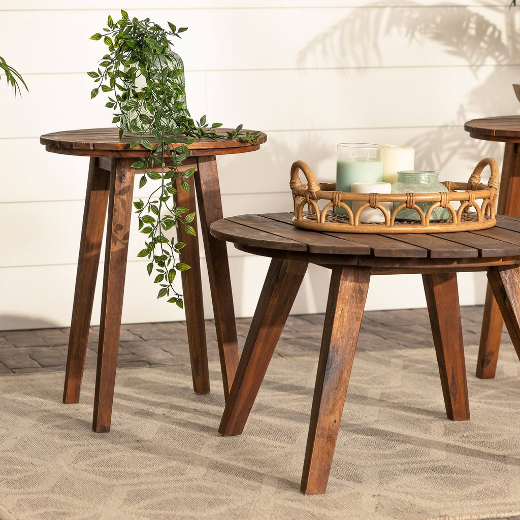 3-Piece Round Patio Table Set I314