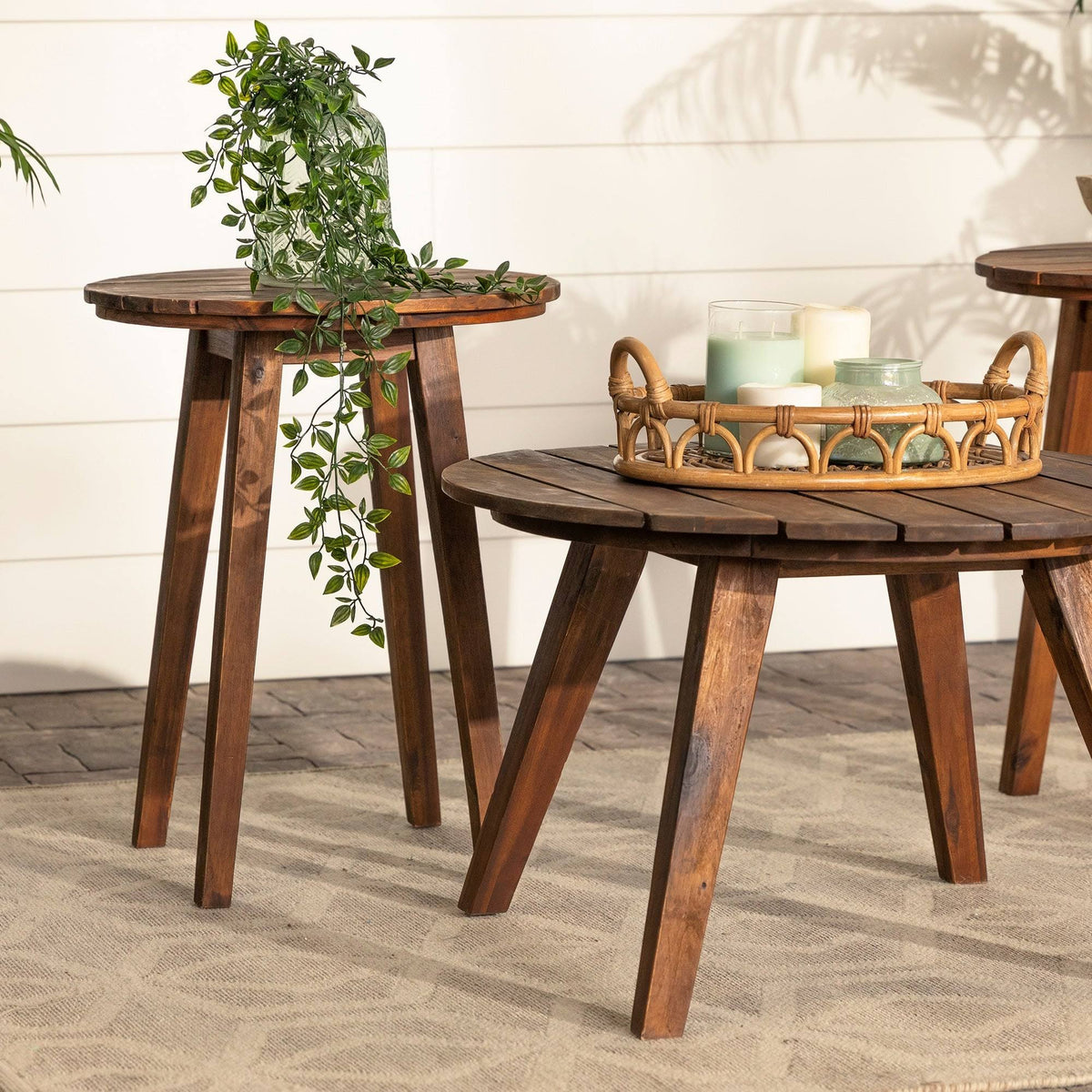 3-Piece Round Patio Table Set I314