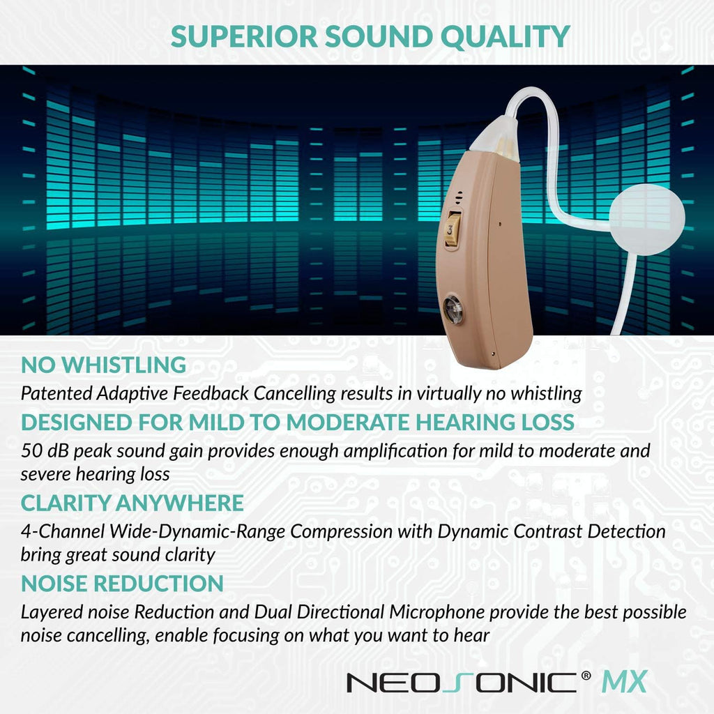 Rechargeable Hearing Aids with Dual Microphone Noise Cancelling C617463