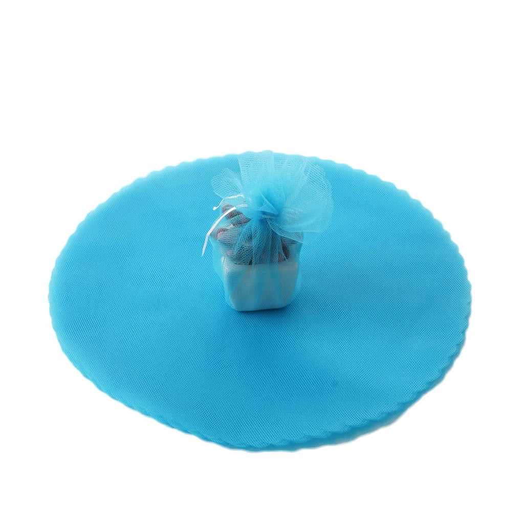 Turquoise 12" Tulle Circles 5 Packs of 25pcs O582610