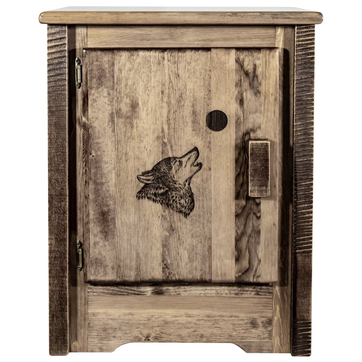 Accent Cabinet with Laser Engraved Wolf Design K635