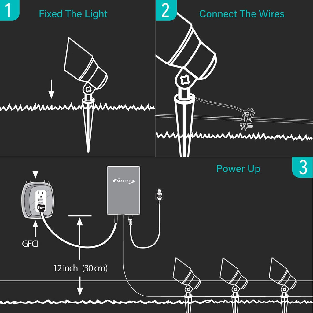 Low Voltage LED Outdoor Landscape Floodlight 8 Pack W78831