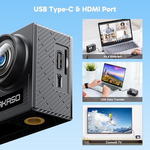 4K30fps 20MP WiFi Action Camera with EIS 131ft Waterproof R70092