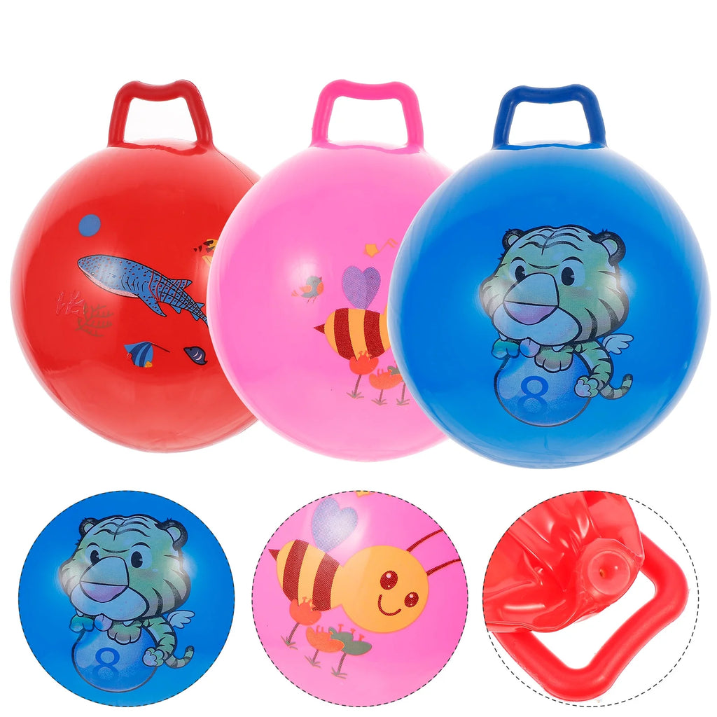 3Pcs Inflatable Hopper Balls with Handle F529189