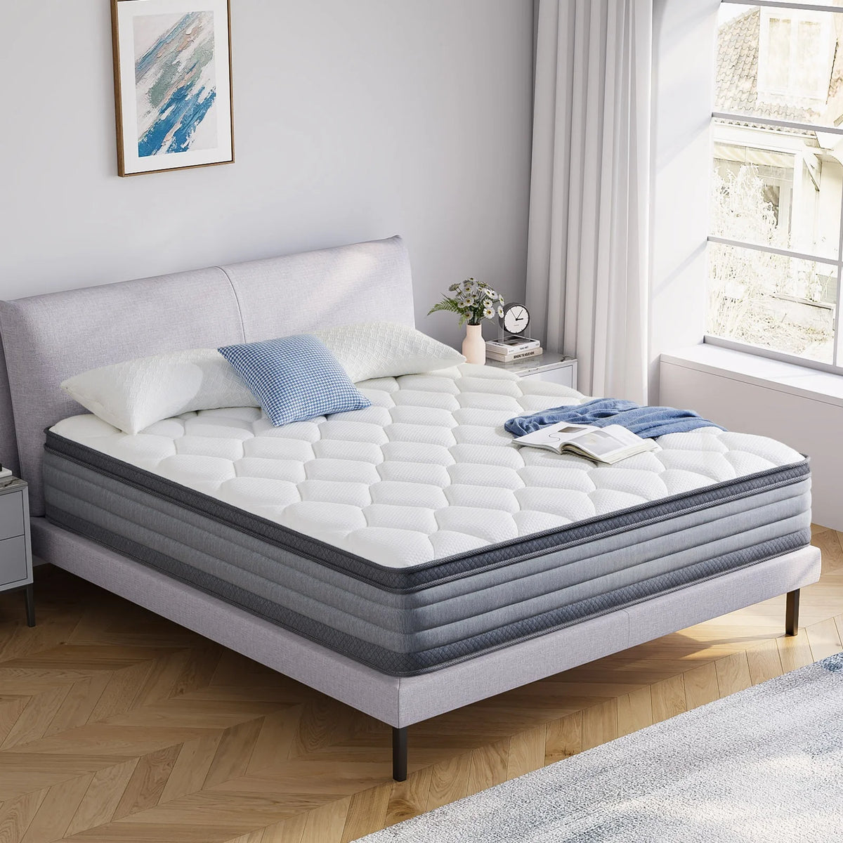 Queen 9" Hybrid Gel Memory Foam Innerspring Mattress O394