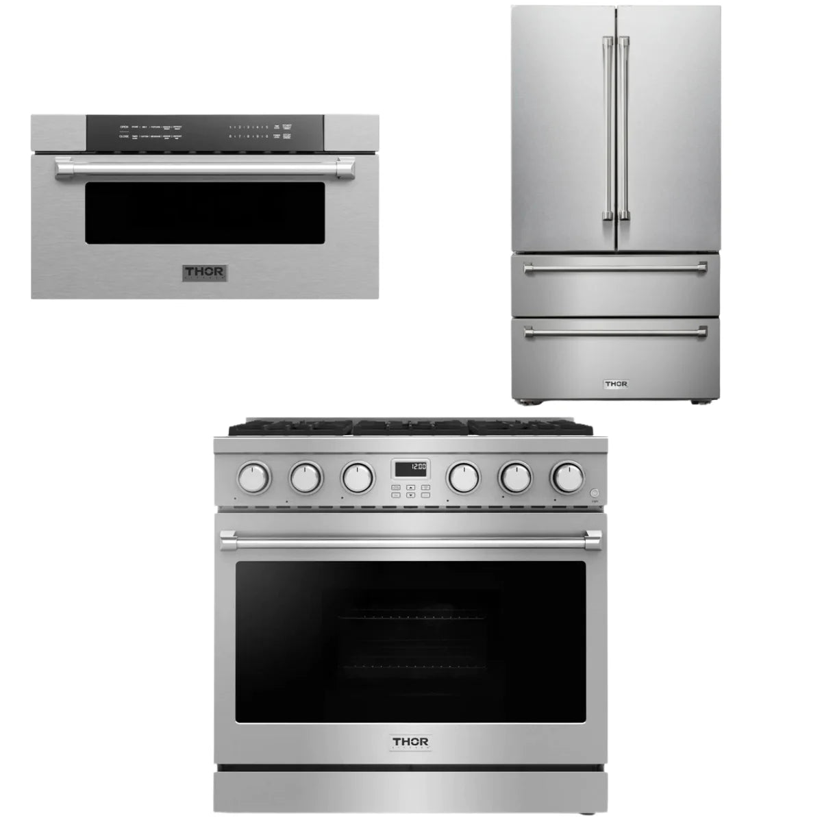 36 Gas Range, Refrigerator and Microwave V68520