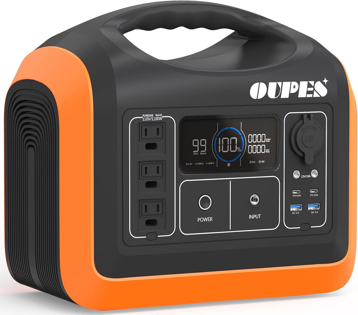 Portable Power Station 1200W, 992Wh LiFePO4 Solar Generator Q1281