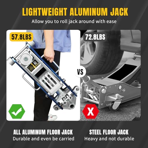 3 Ton Aluminum Floor Jack, 6600 lbs Capacity N2333