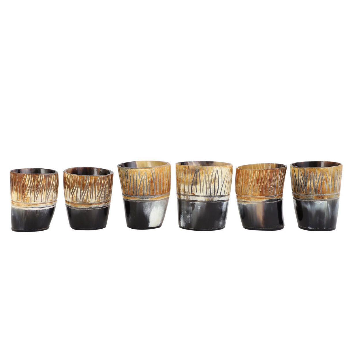 Drinking Horn Shot Cup Glass Ceramic Food Safe 6 Pack O258