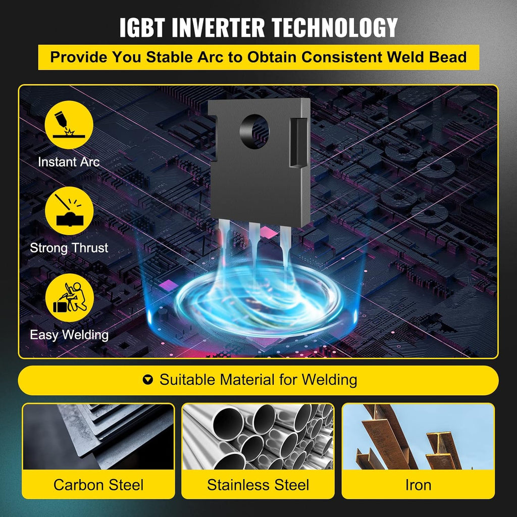 200 Amp 3 in 1 MIG TIG Arc Welding Machine with IGBT Inverter and Digital Display Z7512
