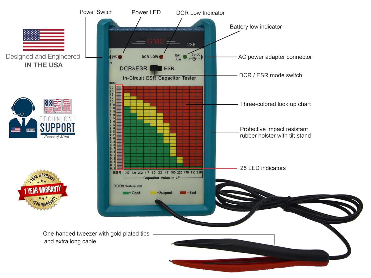 ESR Capacitor Tester Capacitance Meter H82923