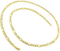 14K Yellow Gold 3mm Hollow Figaro Chain Necklace C9153