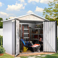 6x4ft Dark Gray Metal Storage Shed E4312