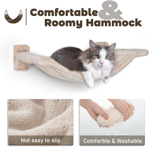 5 Pcs Wall-Mounted Cat Shelves with Sisal Scratcher Post B6875