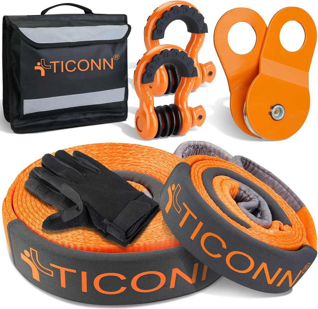 Recovery Tow Strap with Tree Saver, 35,000 lbs Break Strength S39829