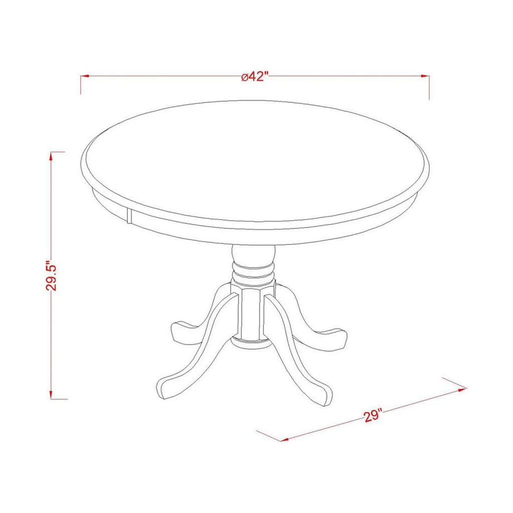 5 Pc Dining Set with Round Table and 4 Chairs P3978