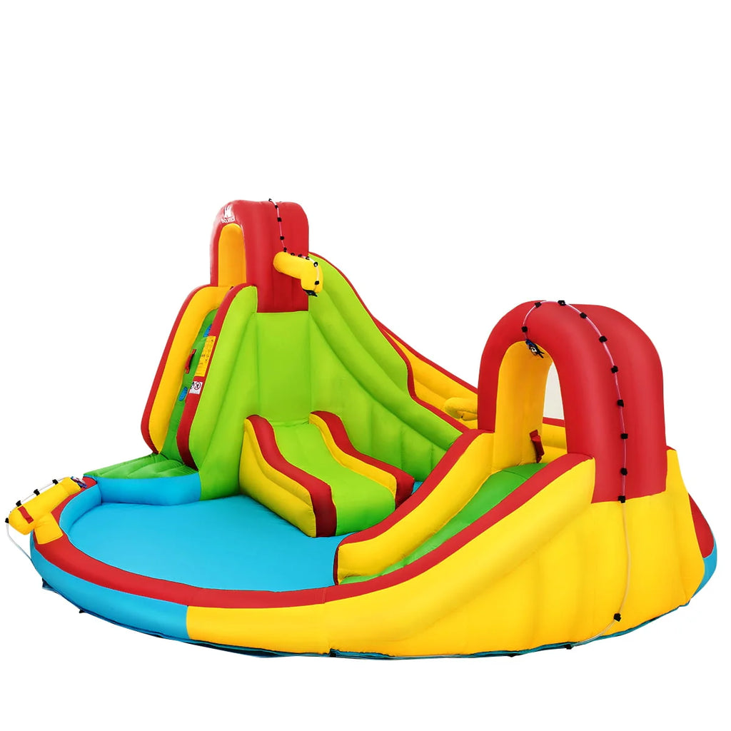 Costway Kids Inflatable Water Slide Bounce Park Splash Pool w/Water Cannon & 480W Blower K4246
