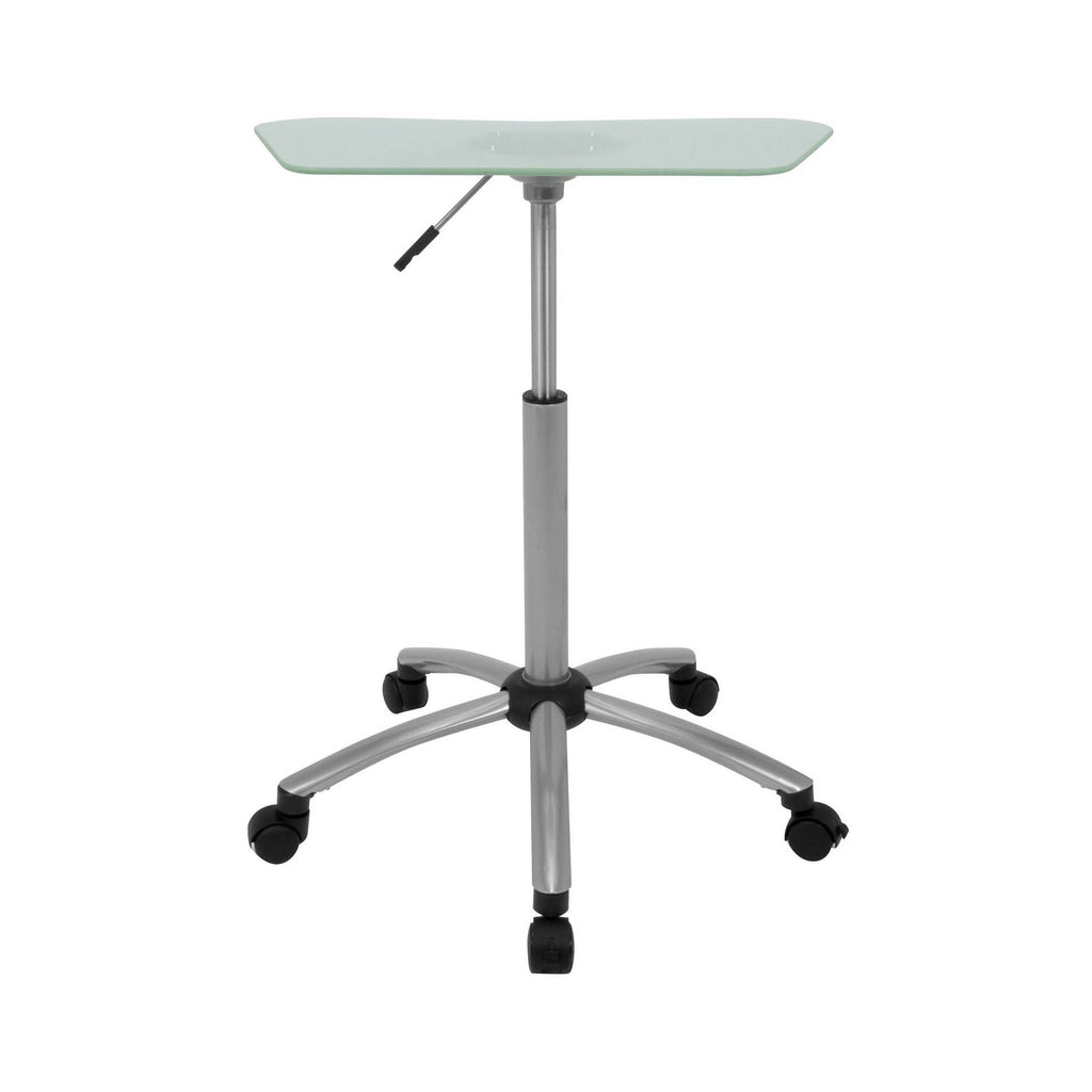 Silver Frosted Glass Mobile Cart V29862